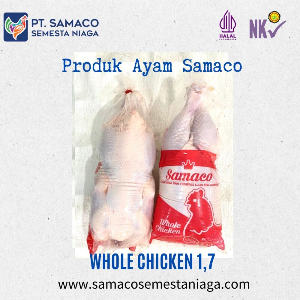 PT Samaco Semesta Niaga menyediakan size Whole Chiken dengan beberapa ukuran, diantaranya