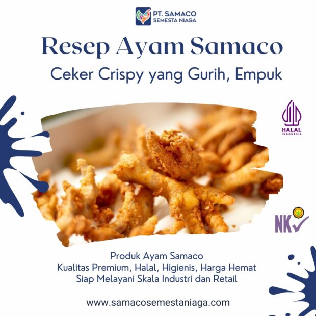 RESEP AYAM SAMACO – CEKER AYAM CRISPI DAN ENAK