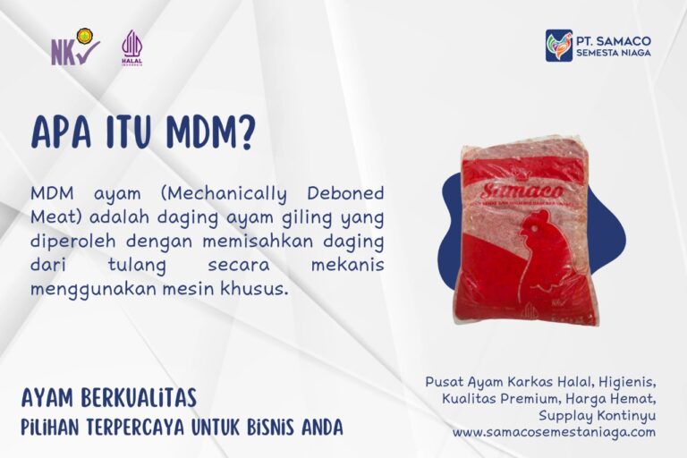 PRODUK MDM AYAM FROZEN HALAL, HIGIENIS DARI PT SAMACO SEMESTA NIAGA JUWANA PATI JAWA TENGAH