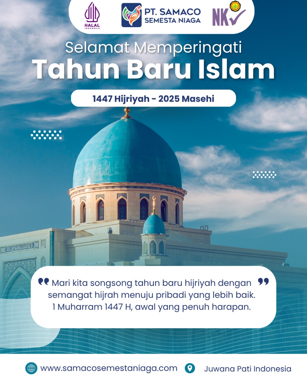 PT Samaco Semesta Niaga Mengucapkan Selamat Memperingati Tahun Baru Islam 1447 Hijriyah