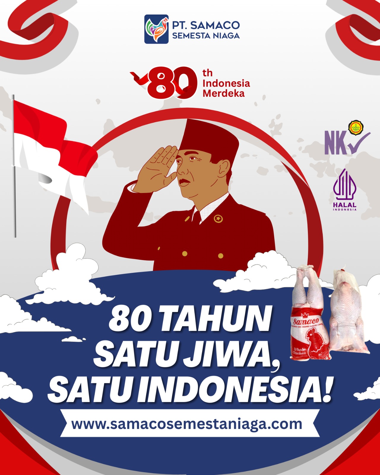 PT Samaco Semesta Niaga Mengucapkan Dirgahayu 80 Tahun Republik Indonesia - Satu Jiwa Satu Indonesia