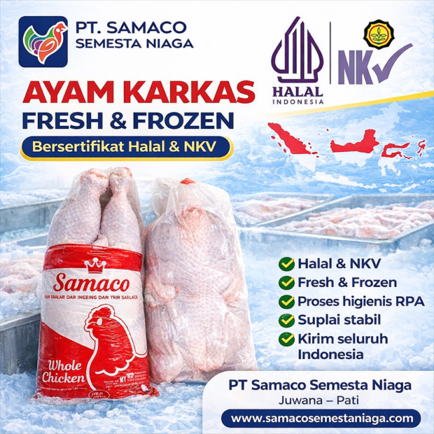 Ayam Karkas PT Samaco Semesta Niaga: Supplier Ayam Berkualitas untuk Rumah Tangga dan Usaha Kuliner