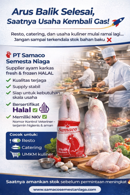 Supplier Ayam Karkas Halal untuk Resto & UMKM Kuliner | PT Samaco Semesta Niaga