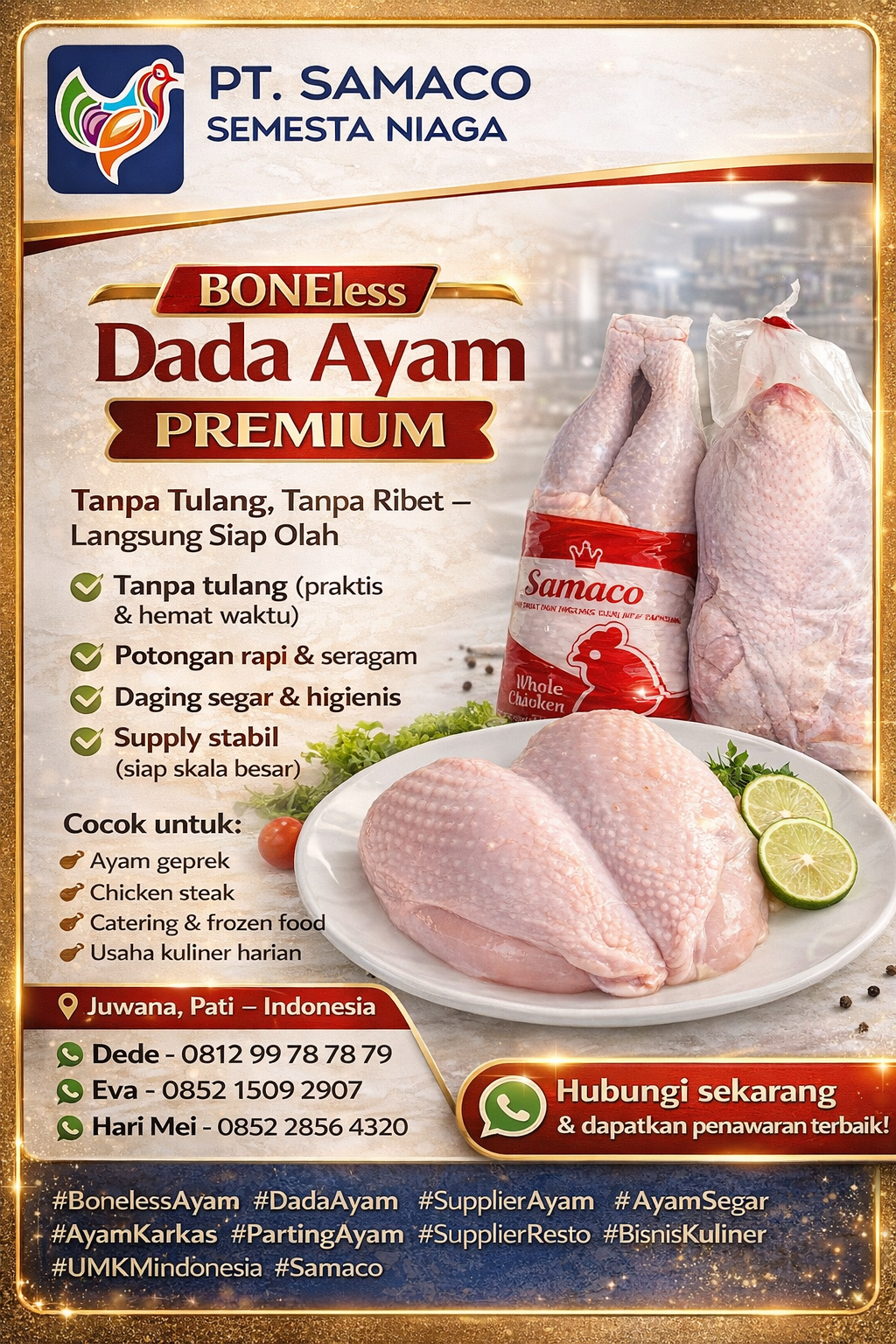 boneless dada ayam samaco