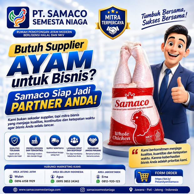 Supplier Ayam untuk Bisnis dengan Kualitas dan Supply Terjamin